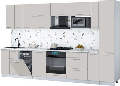 

Кухонный гарнитур, Мила Gloss 3.4-ПМ4