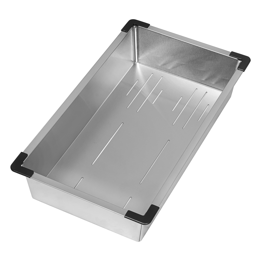 Мойка кухонная Arfeka ECO AR 50x50+CL AR G+DS AR (сатин, с дозатором и коландером) — фото 4