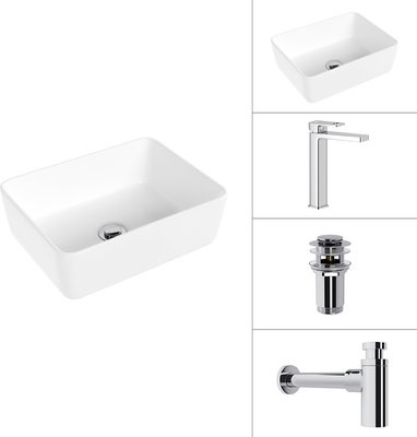 

Умывальник со смесителем, 21674B + Cascade 21СК0655C + сифон 21635CH + дон.клапан 21190CH
