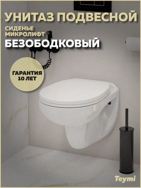 Купить Унитаз подвесной Teymi Hanna / T40900 в Бобруйске