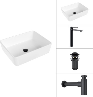 

Умывальник со смесителем, 21674 + Moon 21СК8691BS + сифон 21635B + дон.клапан 21190B