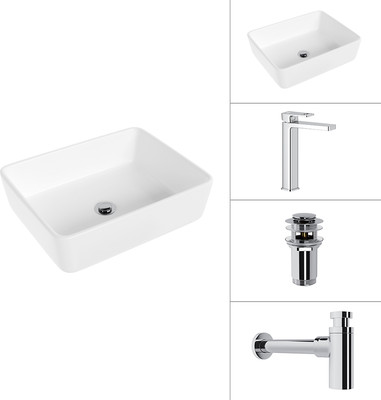 

Умывальник со смесителем, 21674 + Cascade 21СК0655C + сифон 21635CH + дон.клапан 21190CH