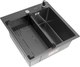 Мойка кухонная Arfeka ECO AR 50x50+CL AR G+DS (черный, с дозатором и коландером) - 