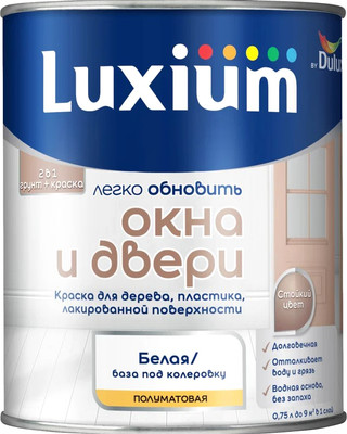 Краска Dulux Luxium Окна и Двери BW (750мл, полуматовый) - 