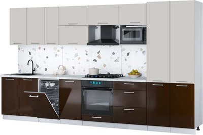 

Кухонный гарнитур, Мила Gloss 3.7-ПМ4