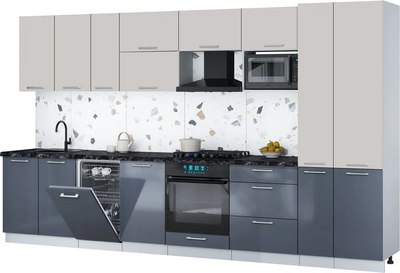 

Кухонный гарнитур, Мила Gloss 3.6-ПМ4