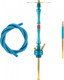 Шахта для кальяна Hoob Mars Pro Marine Blue Gold (диффузор, силикон, пружинка, мундштук) - 