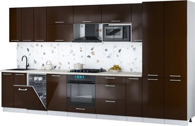 

Кухонный гарнитур, Мила Gloss 3.8-ПМ4