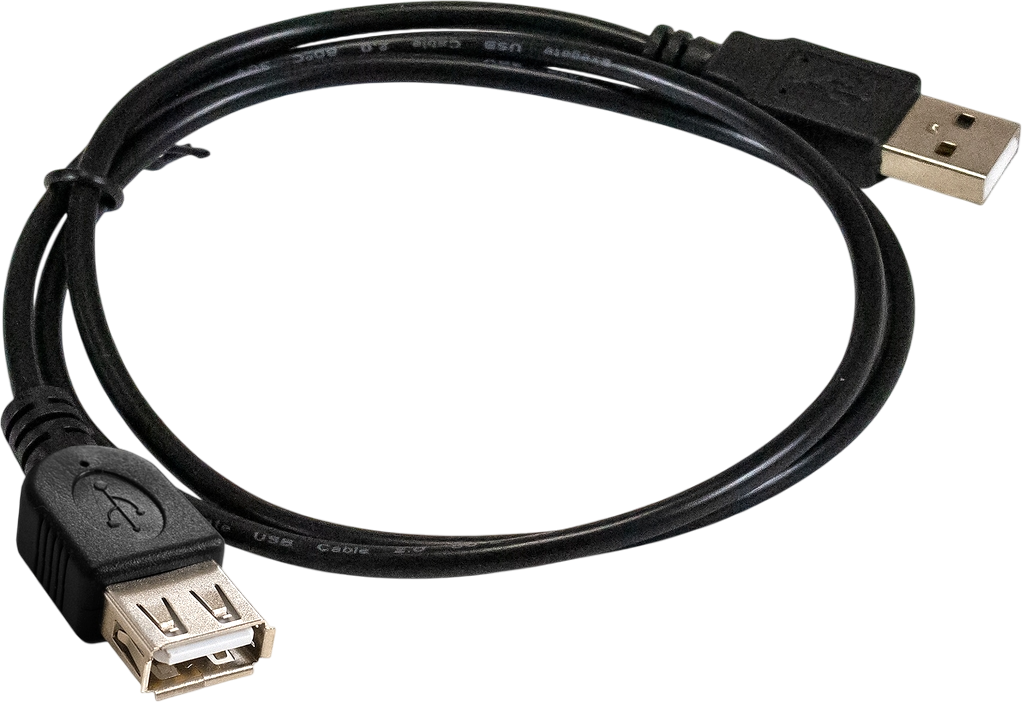 Удлинитель кабеля ExeGate EX-CC-USB2-AMAF-1.0 / EX294742RUS (1м)