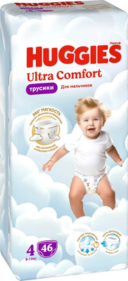 Подгузники-трусики детские Huggies Ultra Comfort Mega 4 Boy (46шт) - 