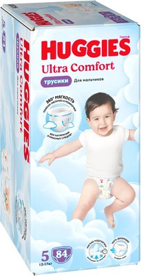 Подгузники-трусики детские Huggies Ultra Comfort Box 5 Boy (84шт) - 