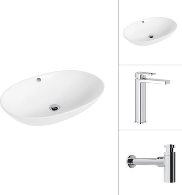 

Умывальник со смесителем, 21709 + Cascade 21СК0655C с сифоном 21635CH