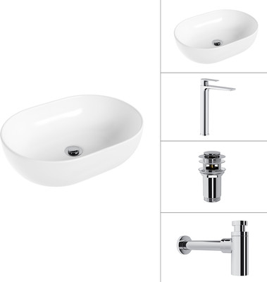 

Умывальник со смесителем, 21836A + Reef 21CK8678C + сифон 21635CH + дон.клапан 21190CH