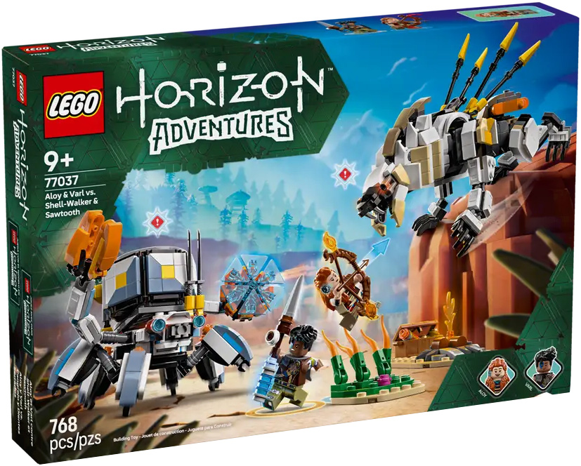 Конструктор Lego Horizon Adventures Элой и Варл против Шелл-Уокера и Савтуза (77037)