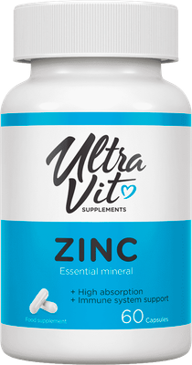 Минерал UltraVit Supplements Цинк (60капсул) - 