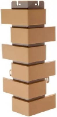 

Угол для сайдинга, Кирпич клинкерный Бежевый Наружный