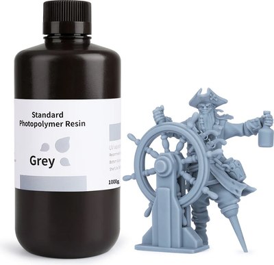 Фотополимерная смола для 3D-принтера Elegoo Standard Resin / 50.103.0081 (1кг, серый) - 