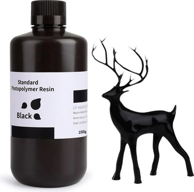 Фотополимерная смола для 3D-принтера Elegoo Standard Resin / 50.103.0091 (1кг, черный) - 