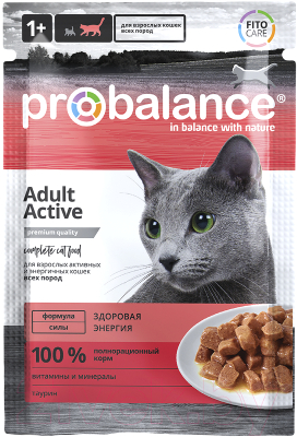 Влажный корм для кошек ProBalance Active для активных кошек (85г)
