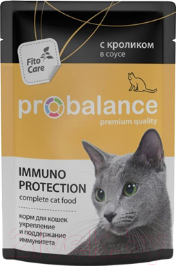 

Корм для кошек ProBalance, Immuno Protection c кроликом в соусе