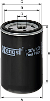 Топливный фильтр Hengst H60WK08 - 