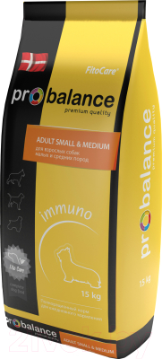 

Корм для собак ProBalance, Immuno Adult Small & Medium