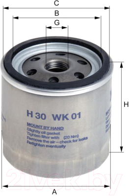 Топливный фильтр Hengst H30WK01