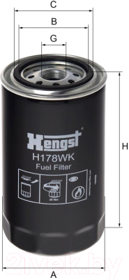 

Топливный фильтр Hengst, H178WK