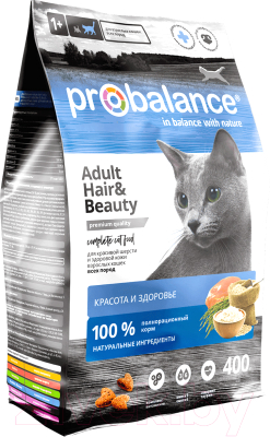 Сухой корм для кошек ProBalance Hair & Beauty (400г)