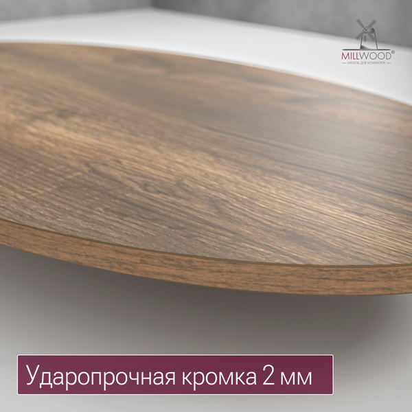 Обеденный стол Millwood Верона овальный 180х100х75 / 51780_t_ch_6 (дуб табачный Craft/черный)