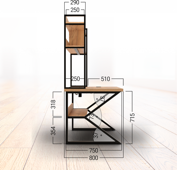Купить Компьютерный стол Millwood Кембридж 160х80х175.1 / 51664_z_ch_4 в Жодино