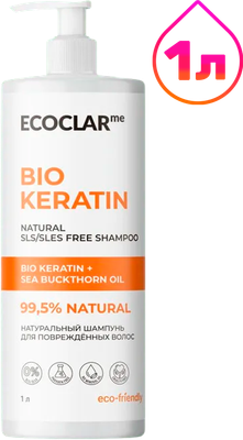 Шампунь для волос ECOCLARme Натуральный для поврежденных волос (1л) -