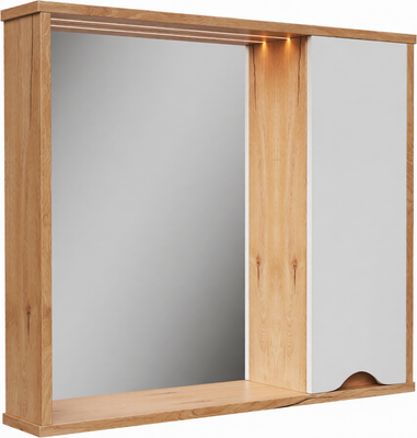 

Шкаф с зеркалом для ванной, Barney 80