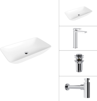 

Умывальник со смесителем, 21886 + Cascade 21СК0655C + сифон 21635CH + дон.клапан 21190CH