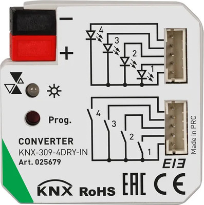 

Конвертер для светодиодной ленты, Intelligent KNX-309-4DRY-IN / 025679