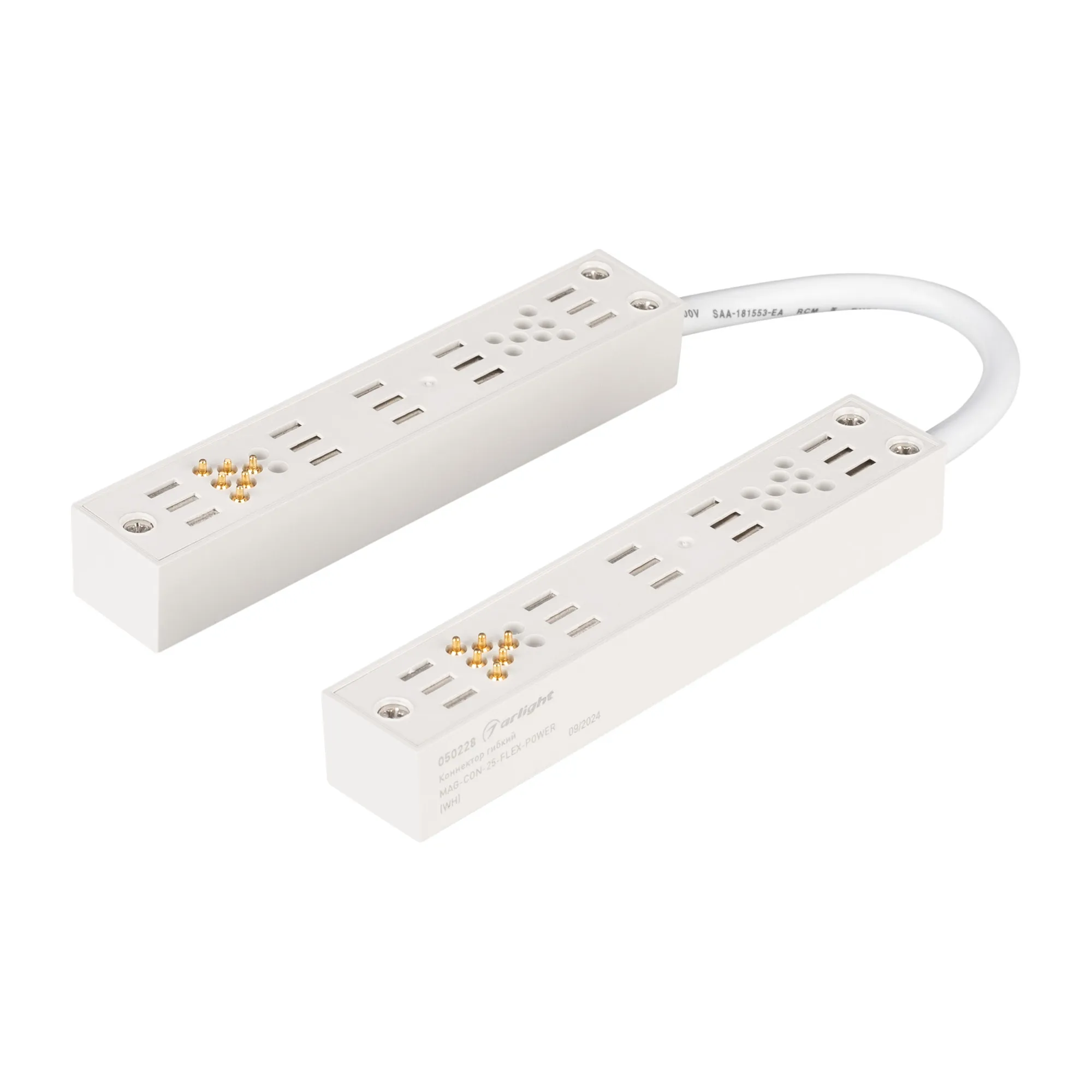 Коннектор для шинопровода Arlight MAG-CON-25-FLEX-POWER WH / 050228