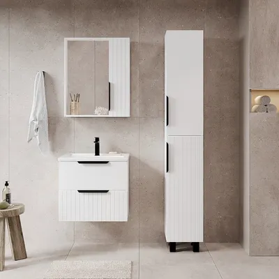 

Шкаф с зеркалом для ванной, Сицилия 50 / VSIC50BEL-ZSH