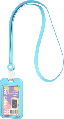 Бейдж Erich Krause Pastel. Вертикальный / 63763 (голубой) - 