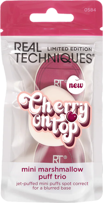 Пуховка для макияжа Real Techniques Cherry On Top Mini Marshmallow Puff Trio RT10058460 - 
