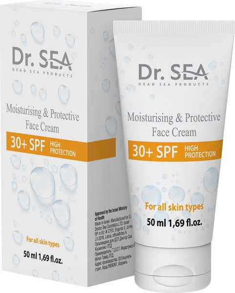 Крем для лица Dr. Sea Увлажняющий и защитный 30+ SPF (50мл)