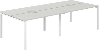 Комплект письменных столов Norden 280х123.8х75 / SG.252.SH.63.WH (белый/серый бархат) - 