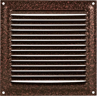 Решетка вентиляционная Нора-М 150x150 с сеткой / 19391 (кожа, медь) - 
