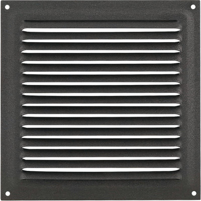 Решетка вентиляционная Нора-М 150x150 с сеткой / 19394 (мокрый асфальт) - 