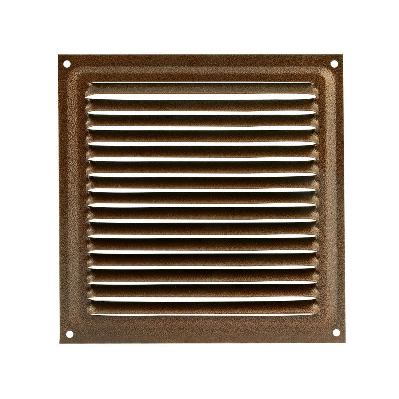 Решетка вентиляционная Нора-М 150x150 с сеткой / 2122 (старая медь)