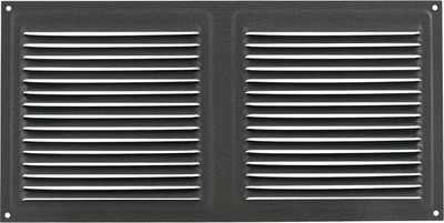 Решетка вентиляционная Нора-М 150x300 с сеткой / 19409 (мокрый асфальт) - 