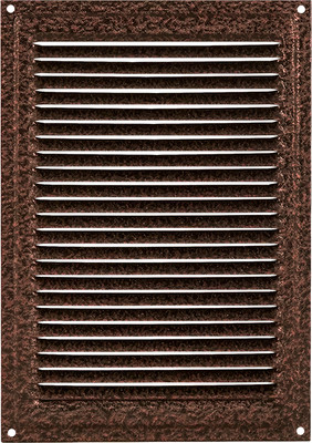 Решетка вентиляционная Нора-М 160x230 с сеткой / 19396 (кожа, медь) - 
