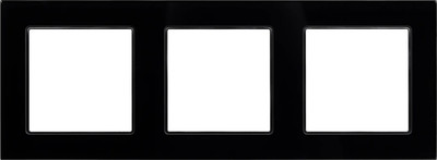 Рамка для выключателей и розеток Arlight FRM-GLARE-GS-3-BK / 043800 - 