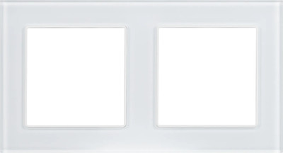 Рамка для выключателей и розеток Arlight FRM-GLARE-GS-2-WH / 043796 - 