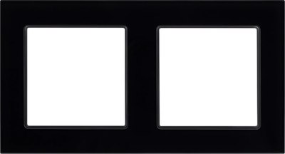 

Рамка для выключателей и розеток, FRM-GLARE-GS-2-BK / 043797