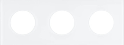 Рамка для выключателей и розеток Arlight FRM-GLARE-GC-3-WH / 043838 - 